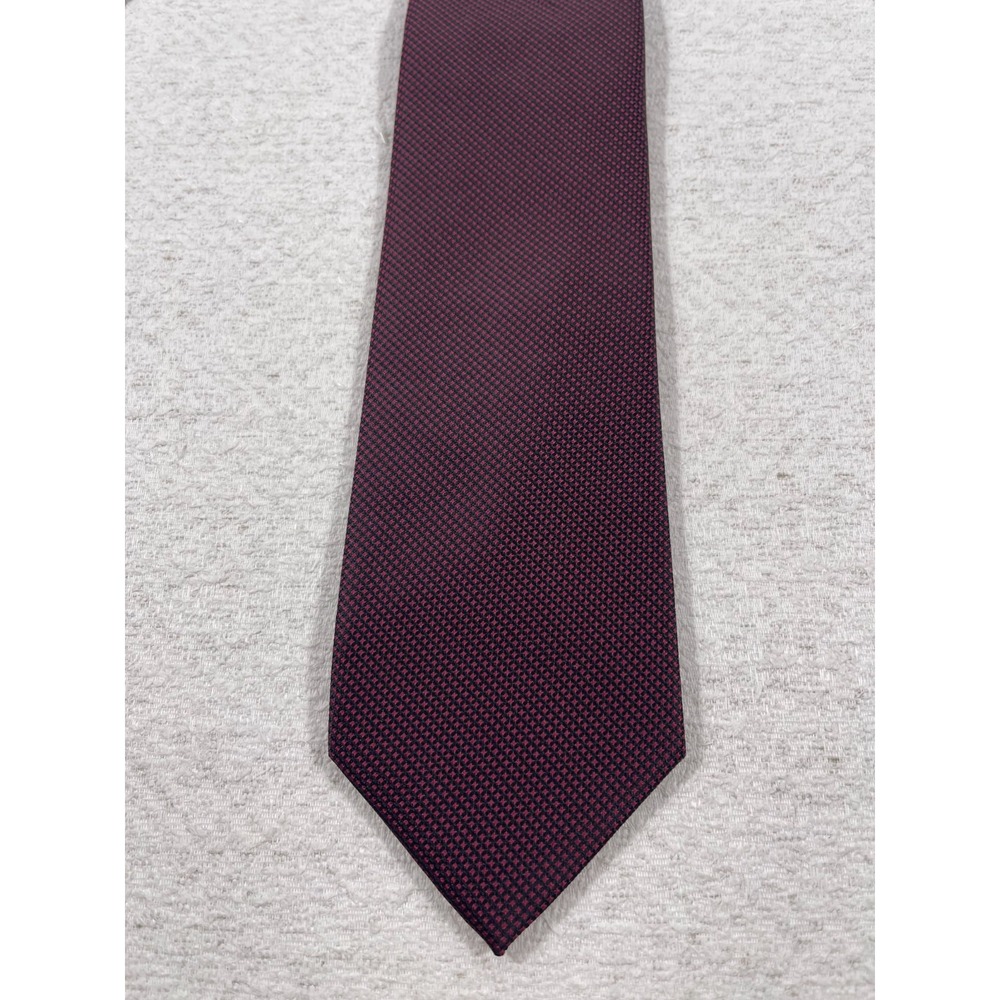 Bocara Dress Tie Men's Size 59"X 3" wide Burgundy Silk Business Formal SK#0379